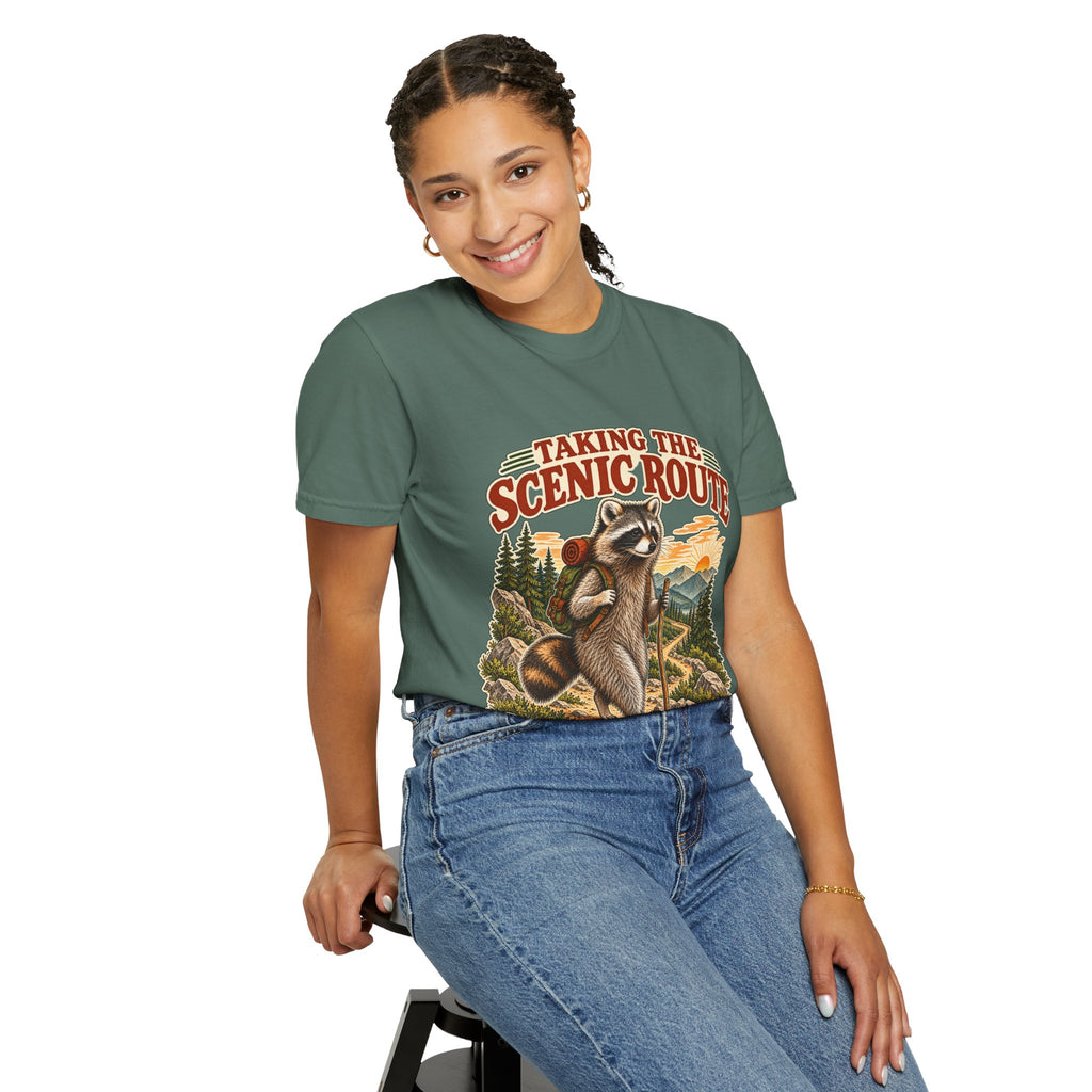 Taking the Scenic Route Raccoon Nature T-Shirt