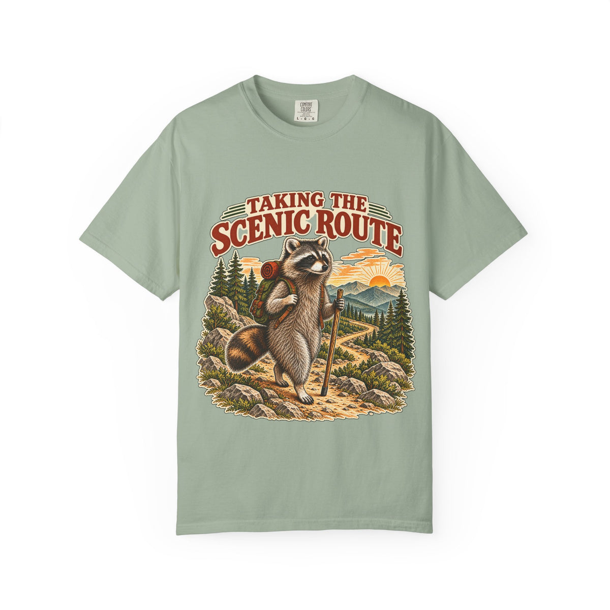 Taking the Scenic Route Raccoon Nature T-Shirt