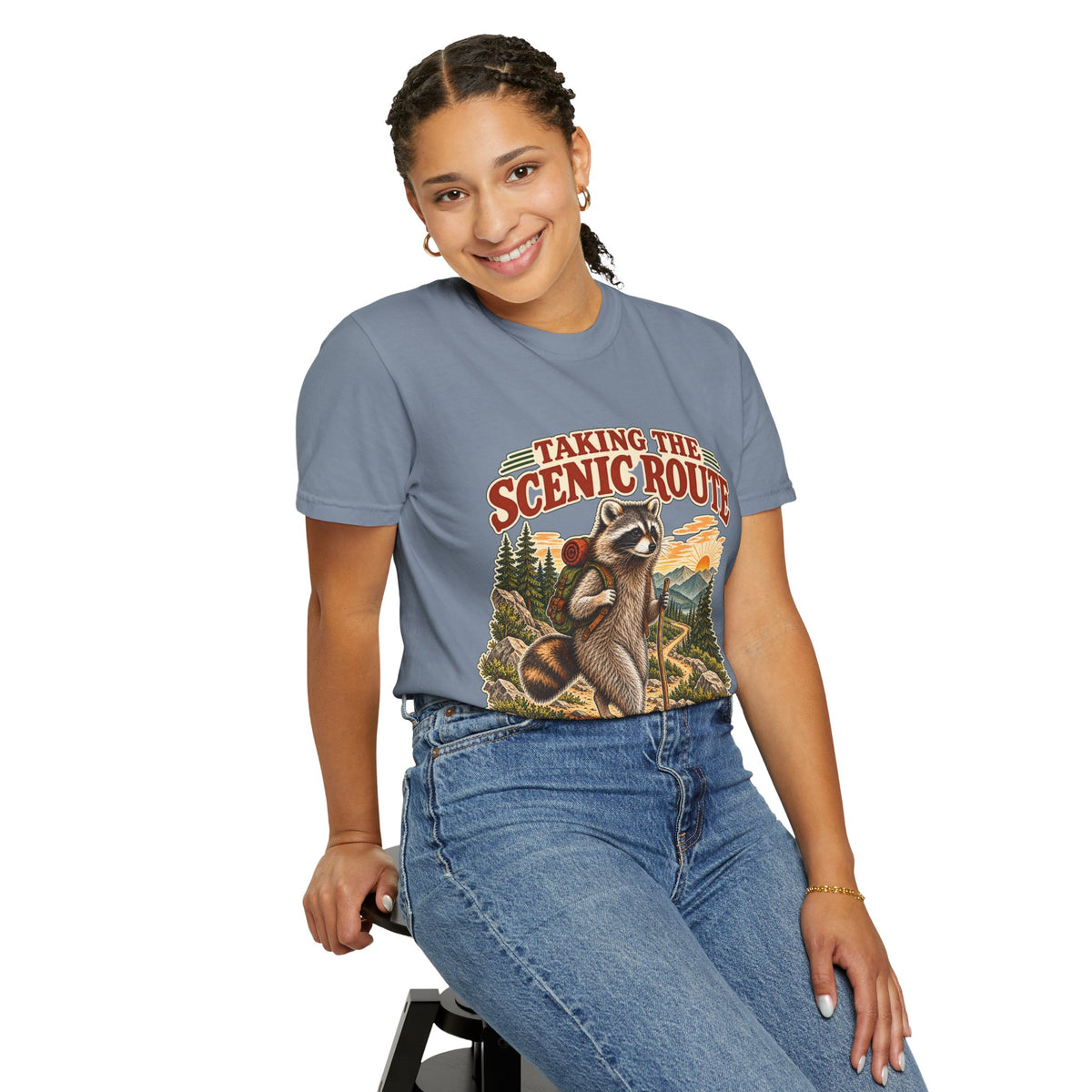 Taking the Scenic Route Raccoon Nature T-Shirt
