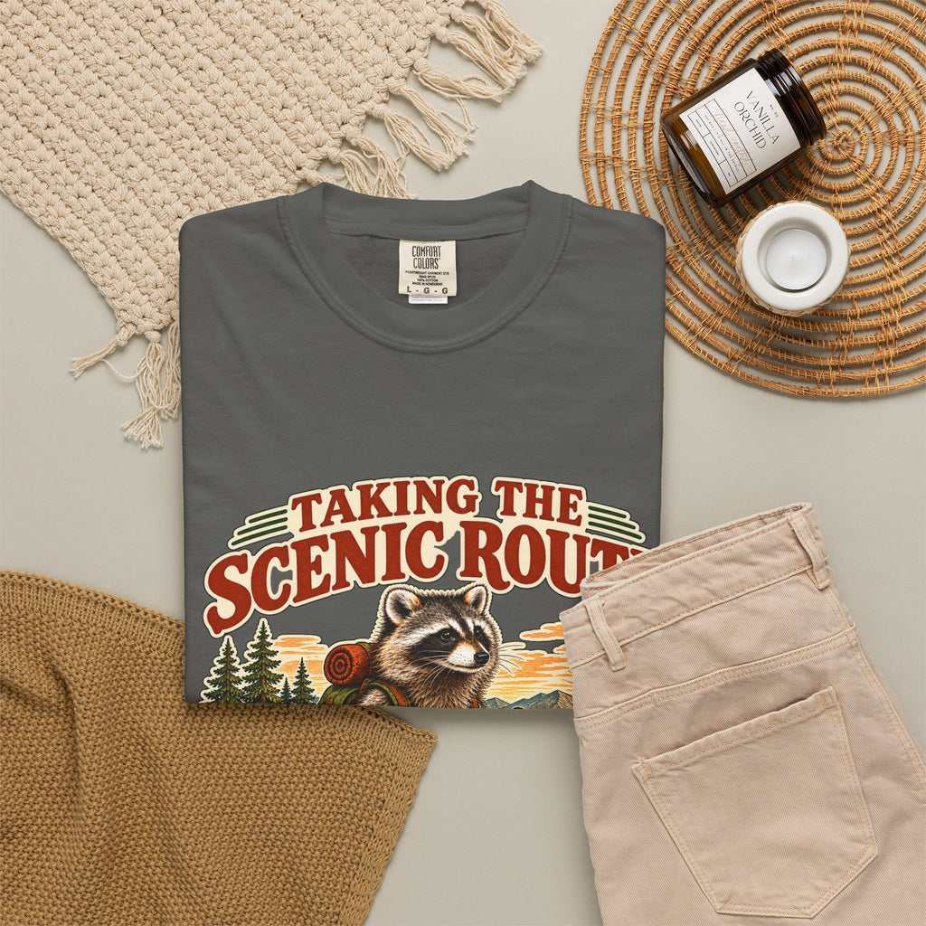 Taking the Scenic Route Raccoon Nature T-Shirt