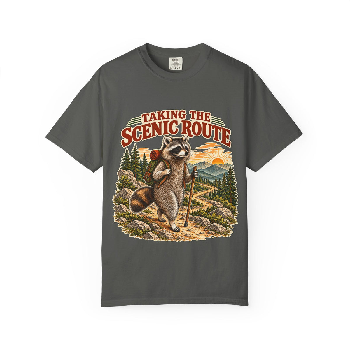 Taking the Scenic Route Raccoon Nature T-Shirt