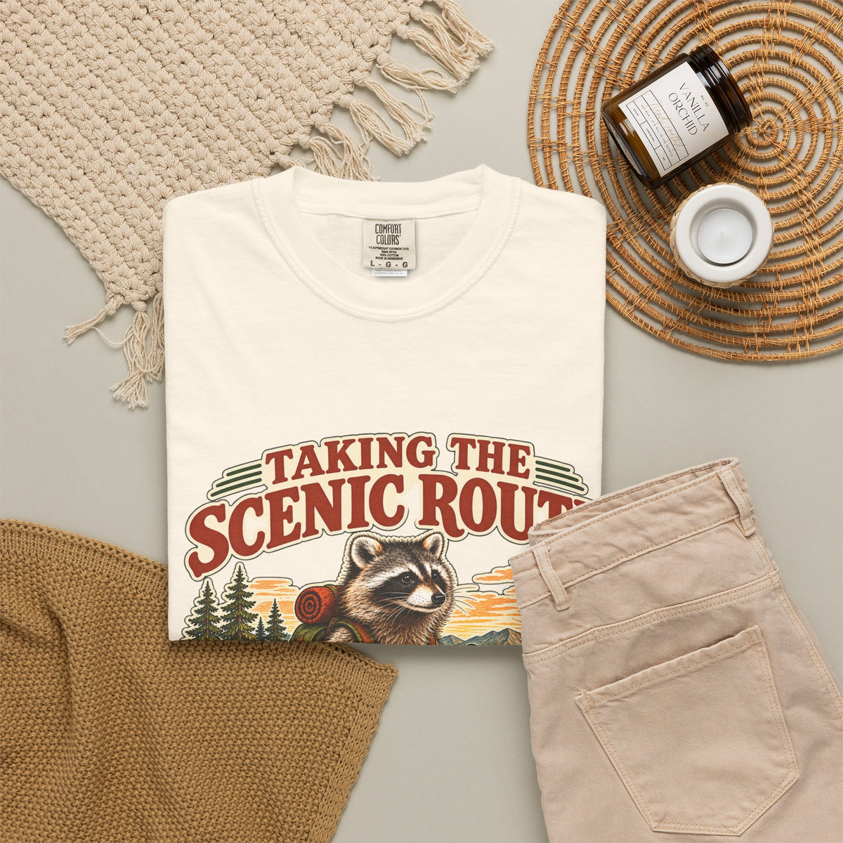 Taking the Scenic Route Raccoon Nature T-Shirt