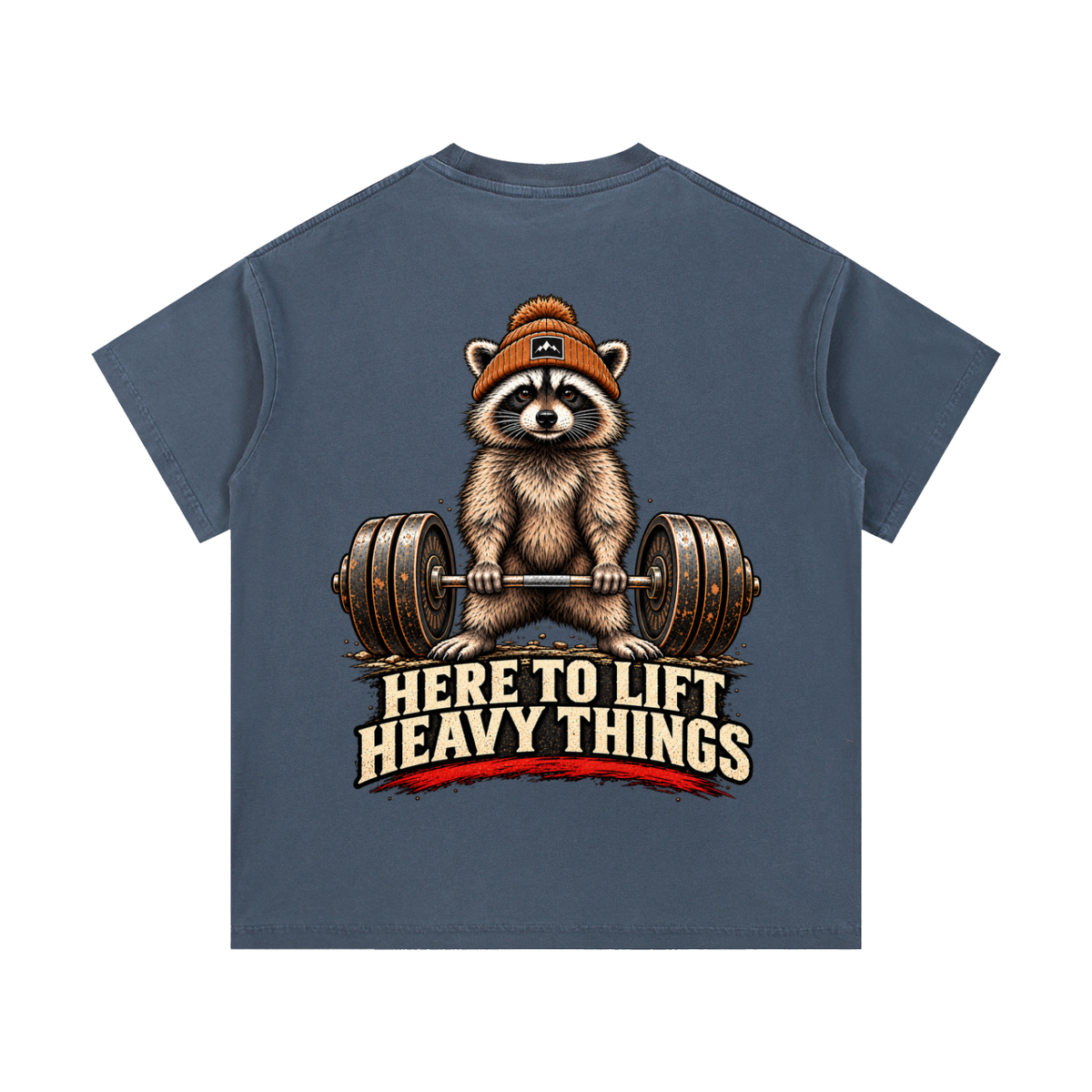 Here to Lift Heavy Things | Taco Vintage Wash Unisex Tee
