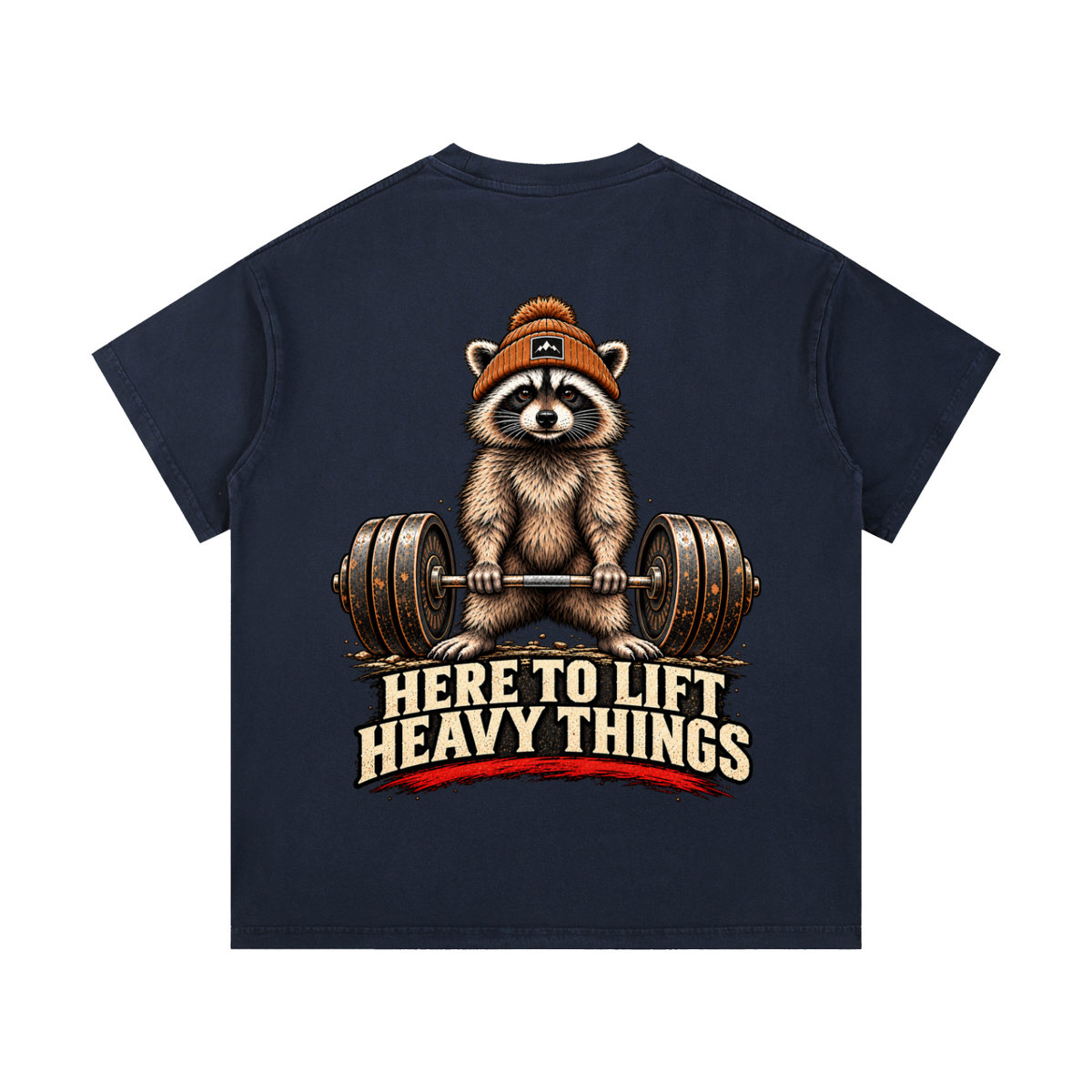 Here to Lift Heavy Things | Taco Vintage Wash Unisex Tee