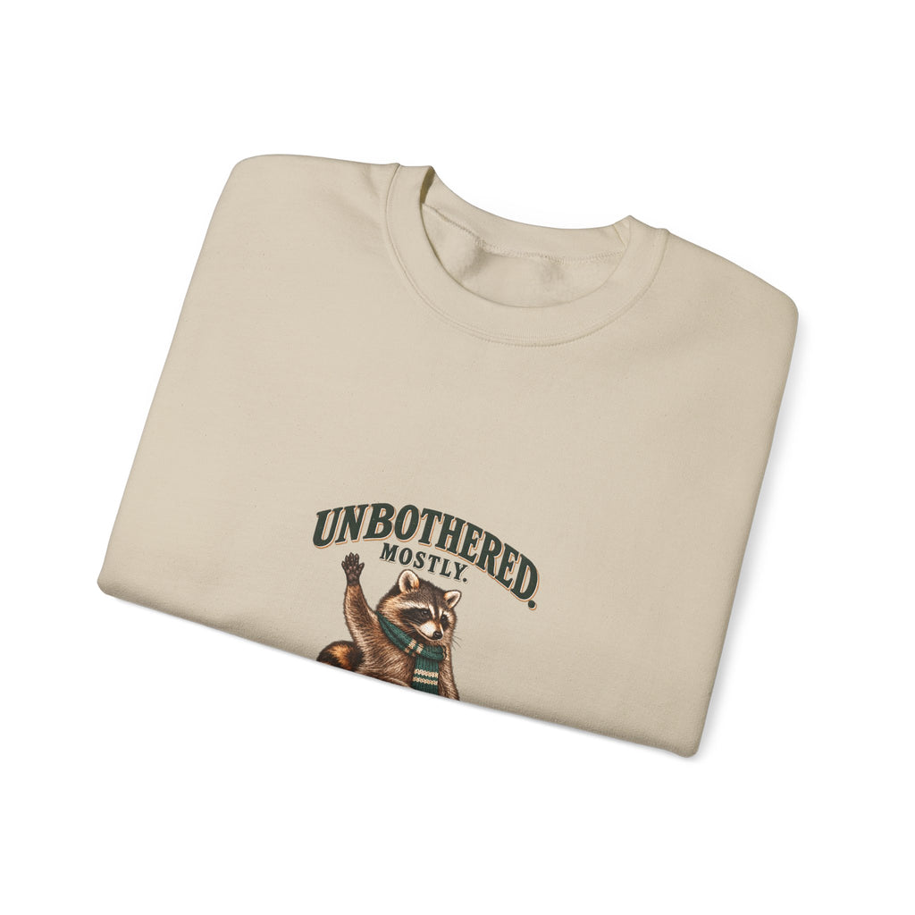 Unbothered, Mostly Taco the Raccoon Crewneck | Worth the Doing