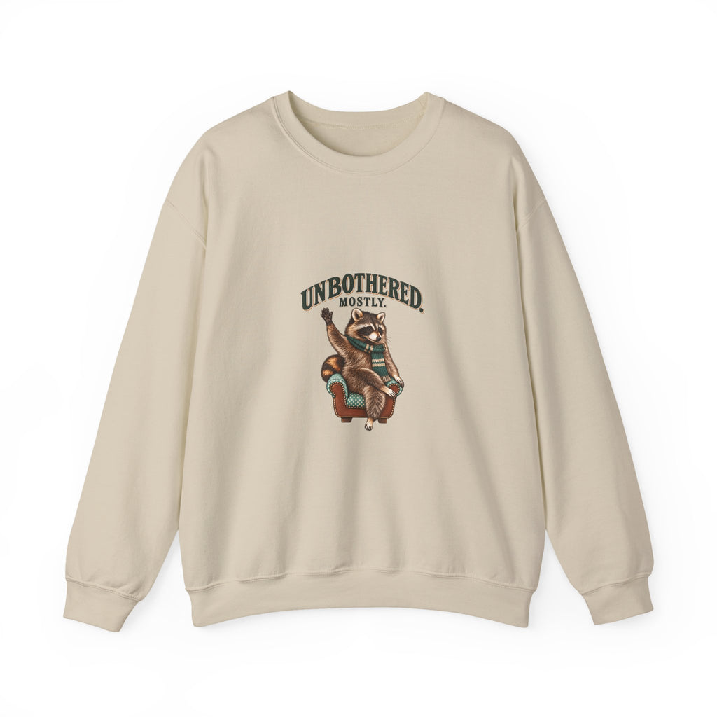 Unbothered, Mostly Taco the Raccoon Crewneck | Worth the Doing