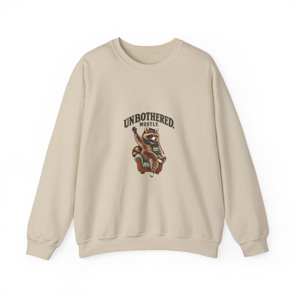 Unbothered, Mostly Taco the Raccoon Crewneck | Worth the Doing
