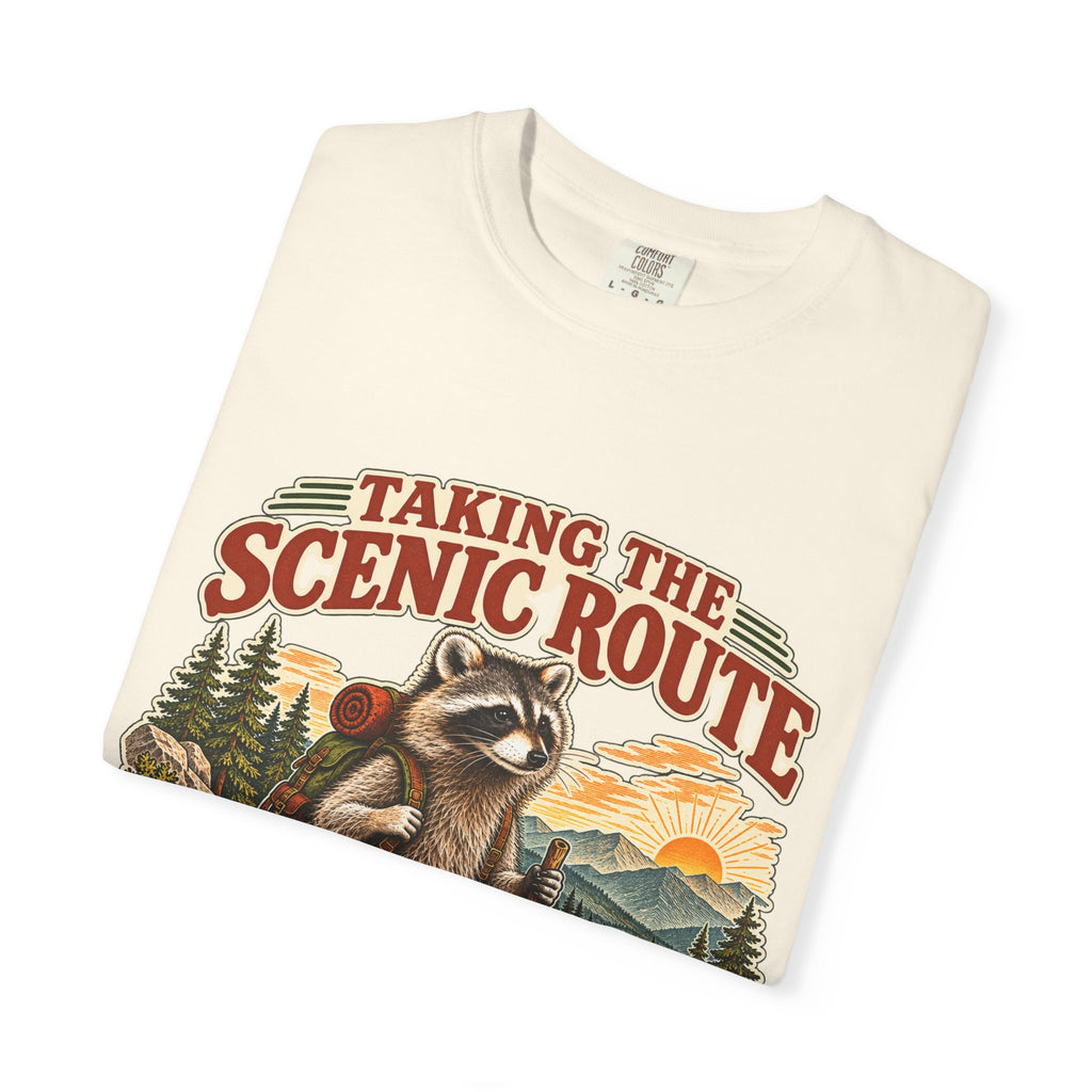 Taking the Scenic Route Raccoon Nature T-Shirt