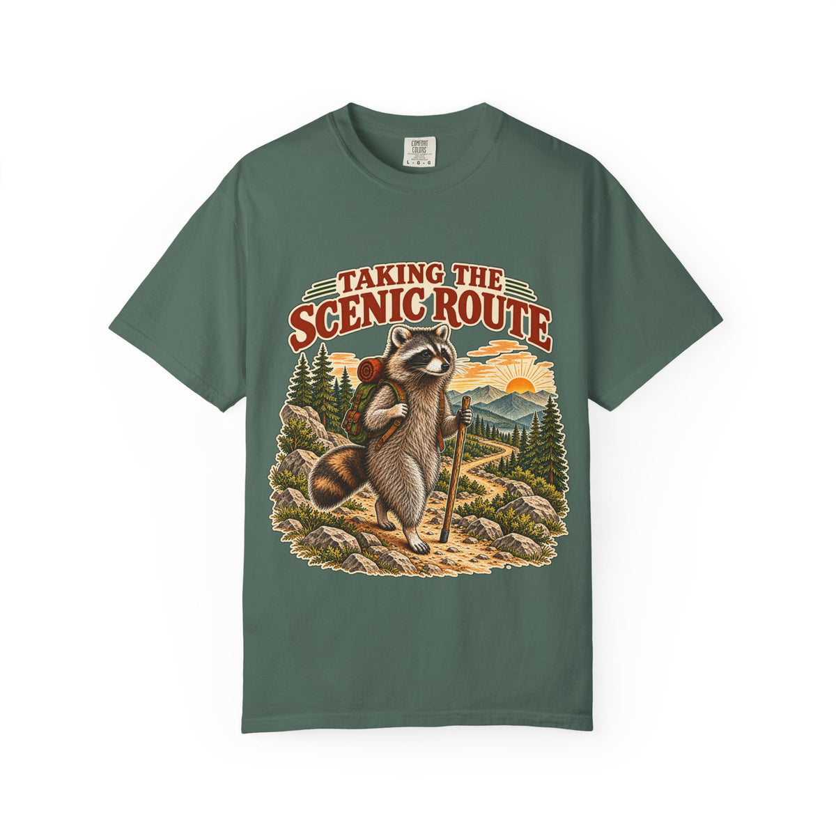 Taking the Scenic Route Raccoon Nature T-Shirt