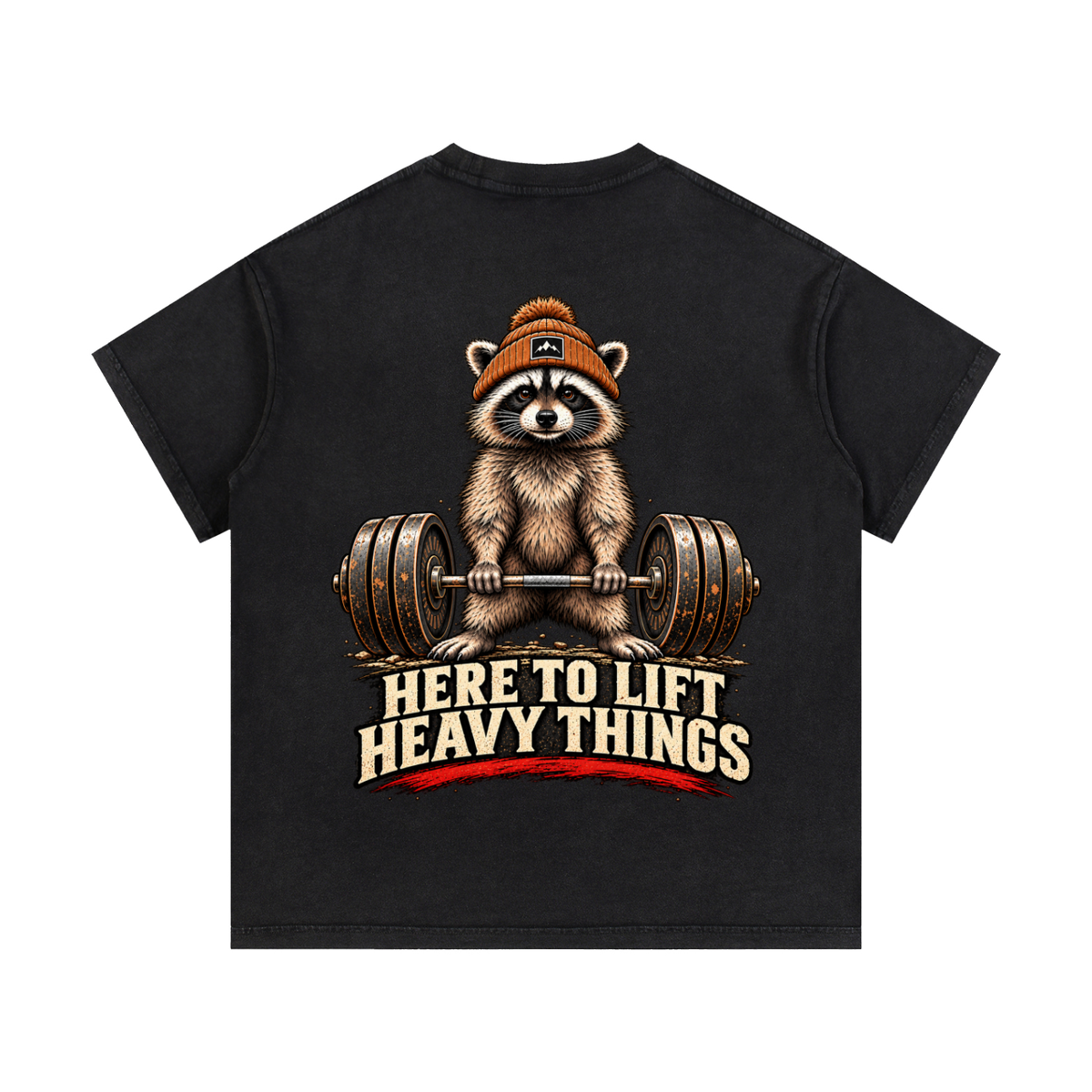 Here to Lift Heavy Things | Taco Vintage Wash Unisex Tee