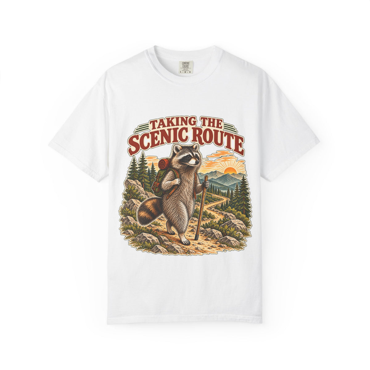 Taking the Scenic Route Raccoon Nature T-Shirt
