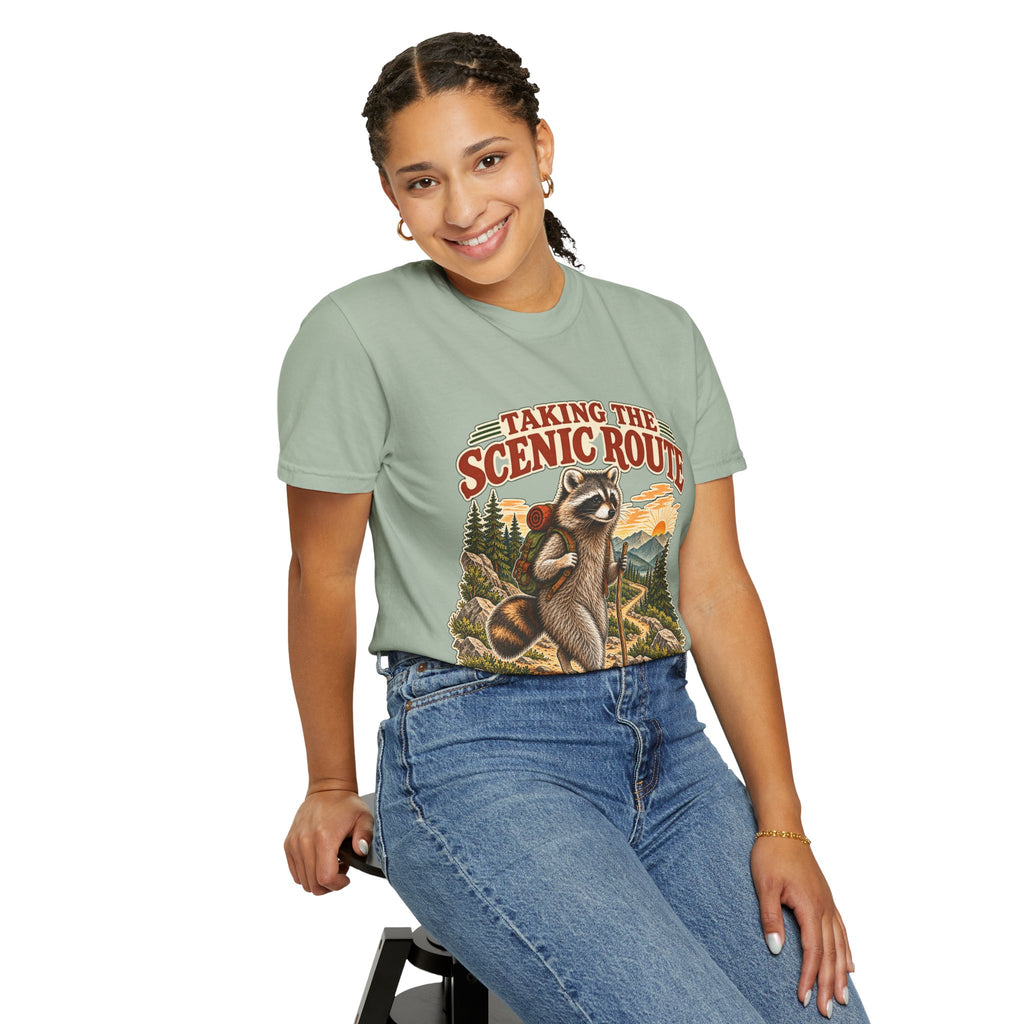 Taking the Scenic Route Raccoon Nature T-Shirt