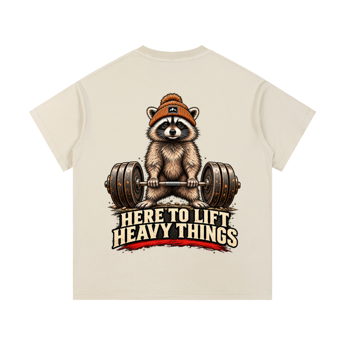 Here to Lift Heavy Things | Taco Vintage Wash Unisex Tee